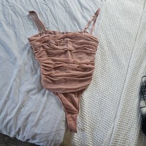 House Of CB Mesh Thong Body Suit